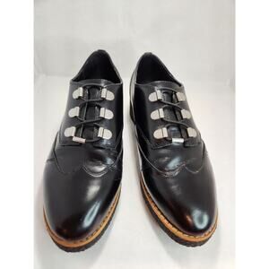 Rebecca Minkoff Black Leather Lace-Up Platform Shoes‎ – Size 7M, Stylish comfort